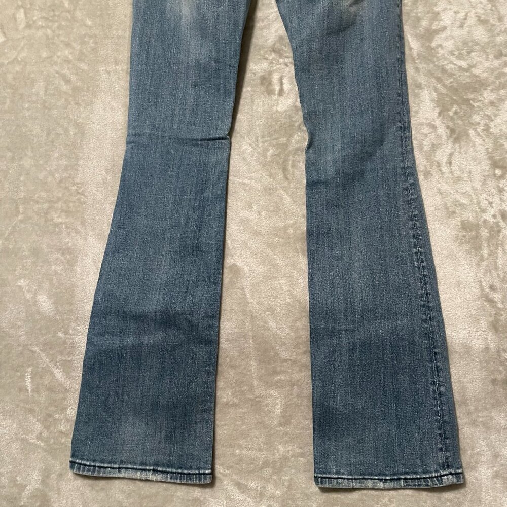 Miss Me Boot Cut Jeans with Embellished Back Pockets - Light Blue Denim - Picture 2 of 14